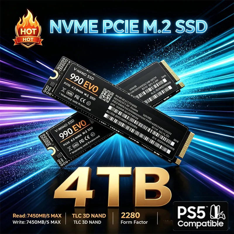 قرص SSD من نوع M.2 NVMe 990 EV - مراجعة M.2 Nvme 4Tb Pcie 4.0 Ssd وسعره