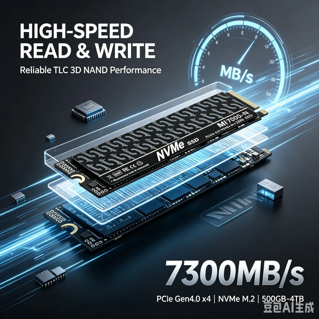 قرص SSD MI7000-N بسرعة 7300 مي - مراجعة M.2 Nvme 4Tb Pcie 4.0 Ssd وسعره