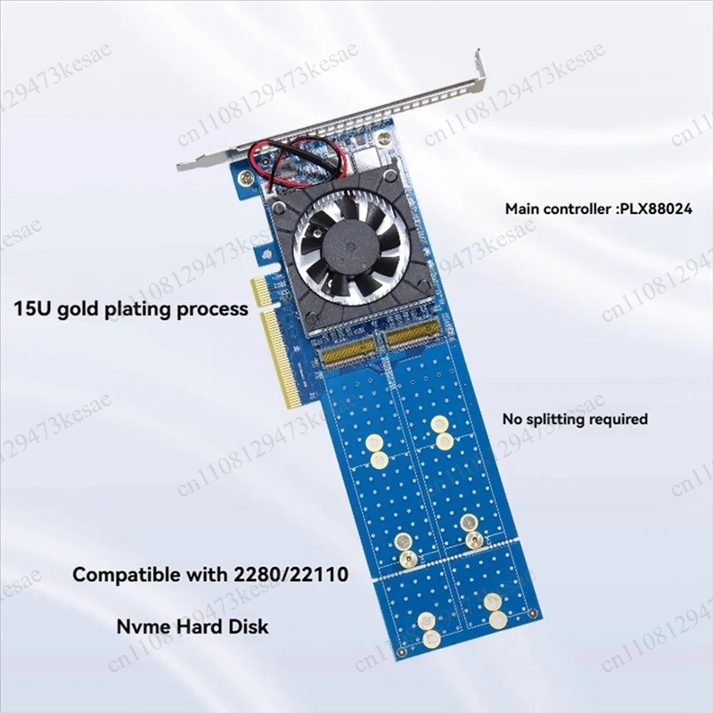 بطاقة توسعة PCIe 4.0 NVMe M.2، - مراجعة Quad M.2 Nvme Pcie Bifurcation Card وسعره